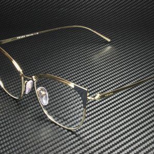 Prada Women's Grey and Gold Eyeglasses!